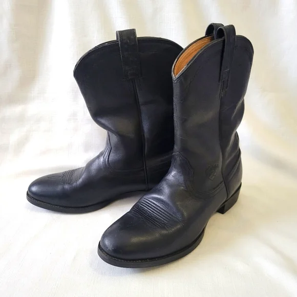 Ariat | Shoes | Mens Ariat Heritage Black Leather Roper  display picture 2